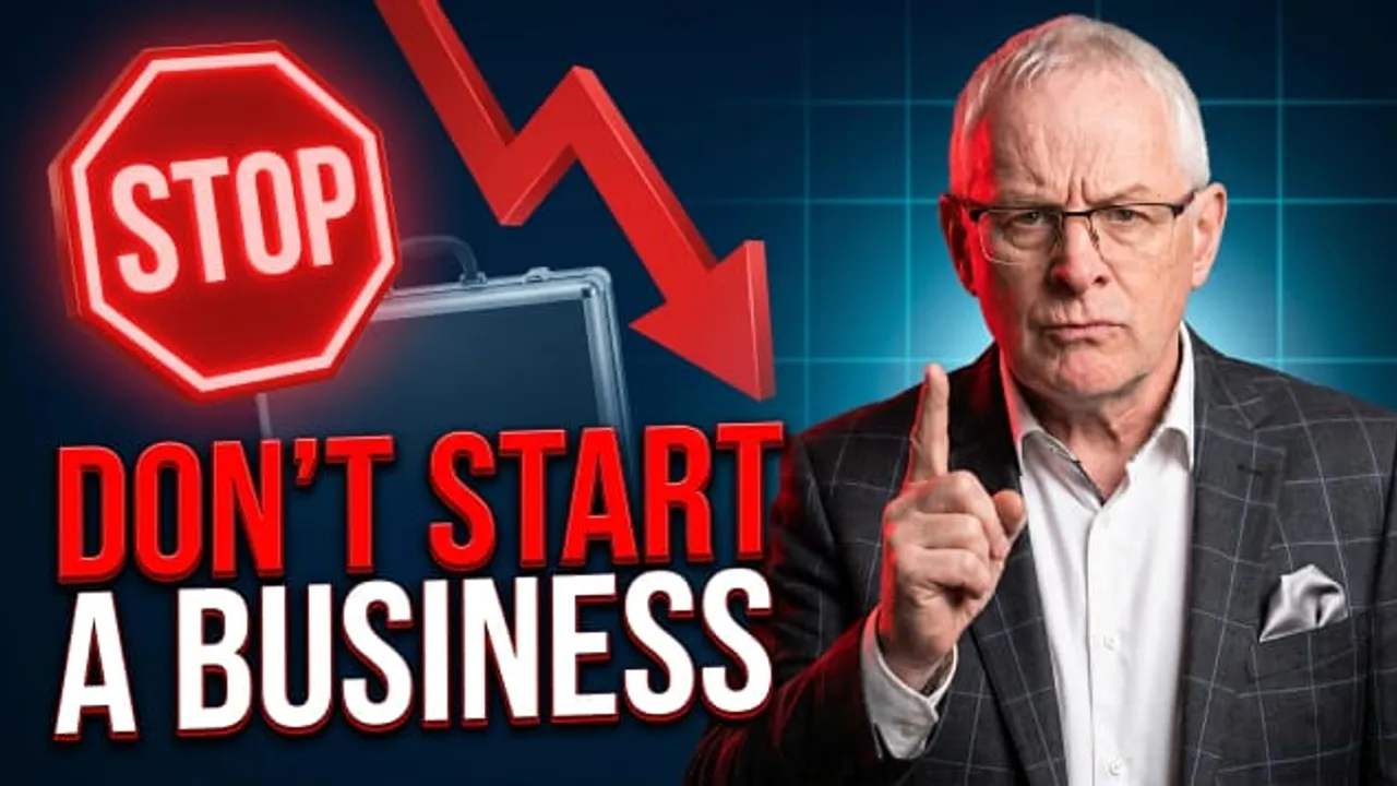 Business YouTube thumbnail generator — “Don't Start A Business” professional thumbnail design — AI thumbnail maker for finance channels | ThumPure